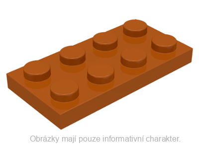 3020 Dark Orange Plate 2 x 4