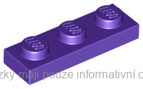 3623 Dark Purple Plate 1 x 3