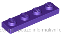 3710 Dark Purple Plate 1 x 4