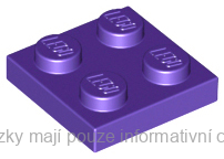 3022 Dark Purple Plate 2 x 2