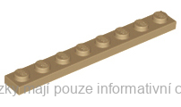 3460 Dark Tan Plate 1 x 8