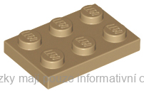 3021 Dark Tan Plate 2 x 3
