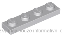 3710 Light Bluish Gray Plate 1 x 4