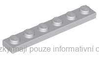3666 Light Bluish Gray Plate 1 x 6