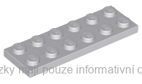 3795 Light Bluish Gray Plate 2 x 6