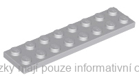 3034 Light Bluish Gray Plate 2 x 8