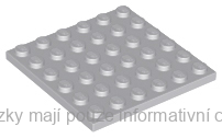 3958 Light Bluish Gray Plate 6 x 6