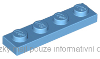 3710 Medium Blue Plate 1 x 4