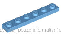 3666 Medium Blue Plate 1 x 6