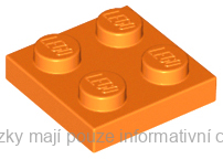 3022 Orange Plate 2 x 2