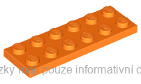 3795 Orange Plate 2 x 6