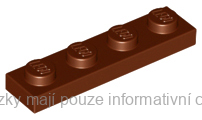 3710 Reddish Brown Plate 1 x 4