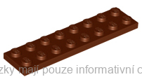 3034 Reddish Brown Plate 2 x 8