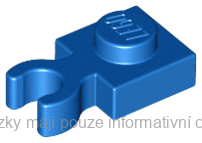 4085d Blue Plate, Modified 1 x 1 with Open O Clip Thick
