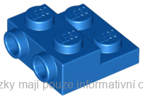 99206 Blue Plate, Modified 2 x 2 x 2/3 with 2 Studs on Side
