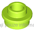 85861 Lime Plate, Round 1 x 1 with Open Stud