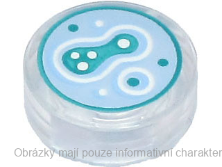 98138pb284 Trans-Clear Tile, Round 1 x 1 with Cell Culture in Petri Dish