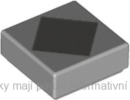 3070bpb226 Light Bluish Gray Tile 1 x 1 with Groove with Dark Bluish Gray Square