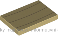 26603pb176 Tan Tile 2 x 3 (Super Mario Boom Boom / Pom Pom Belly)