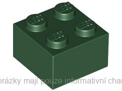 3003 Dark Green Brick 2 x 2