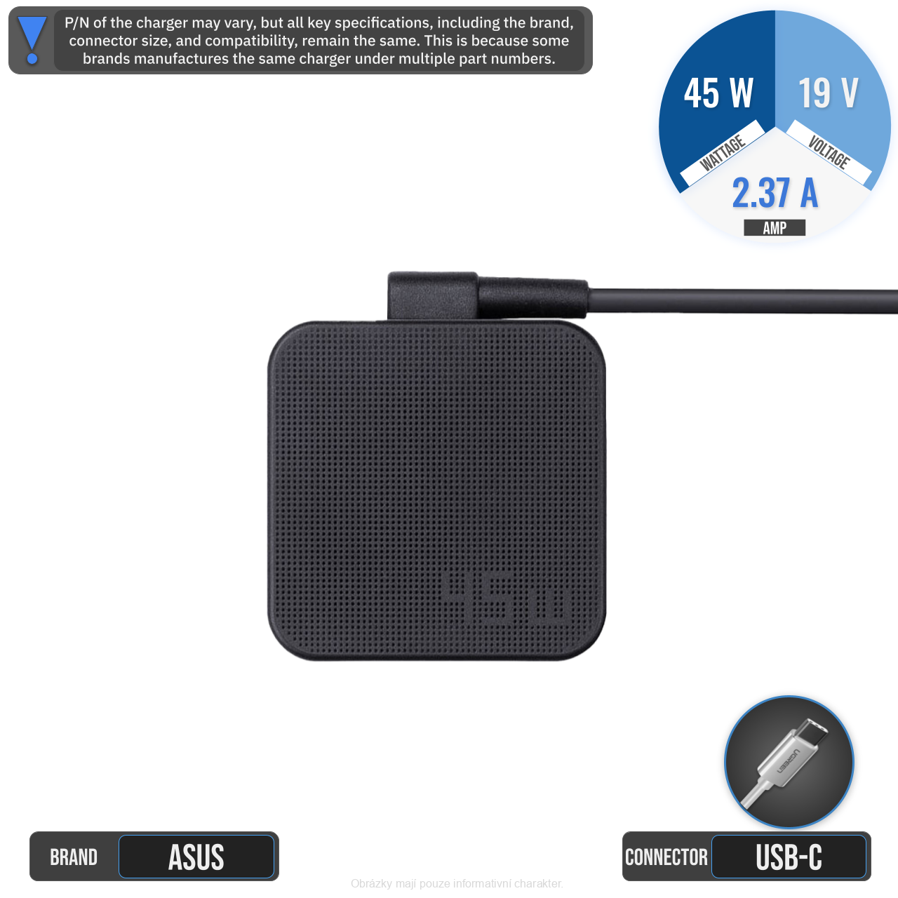AC Adaptér ADP-45E Z 45W 2.25A USB-C