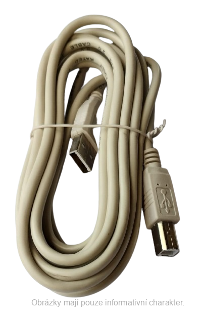 USB kabel (2.0), USB A/USB B, 3m, šedý