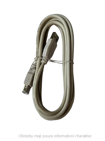 Kabel USB-A male / USB-A female, 2.0, délka 1,8m