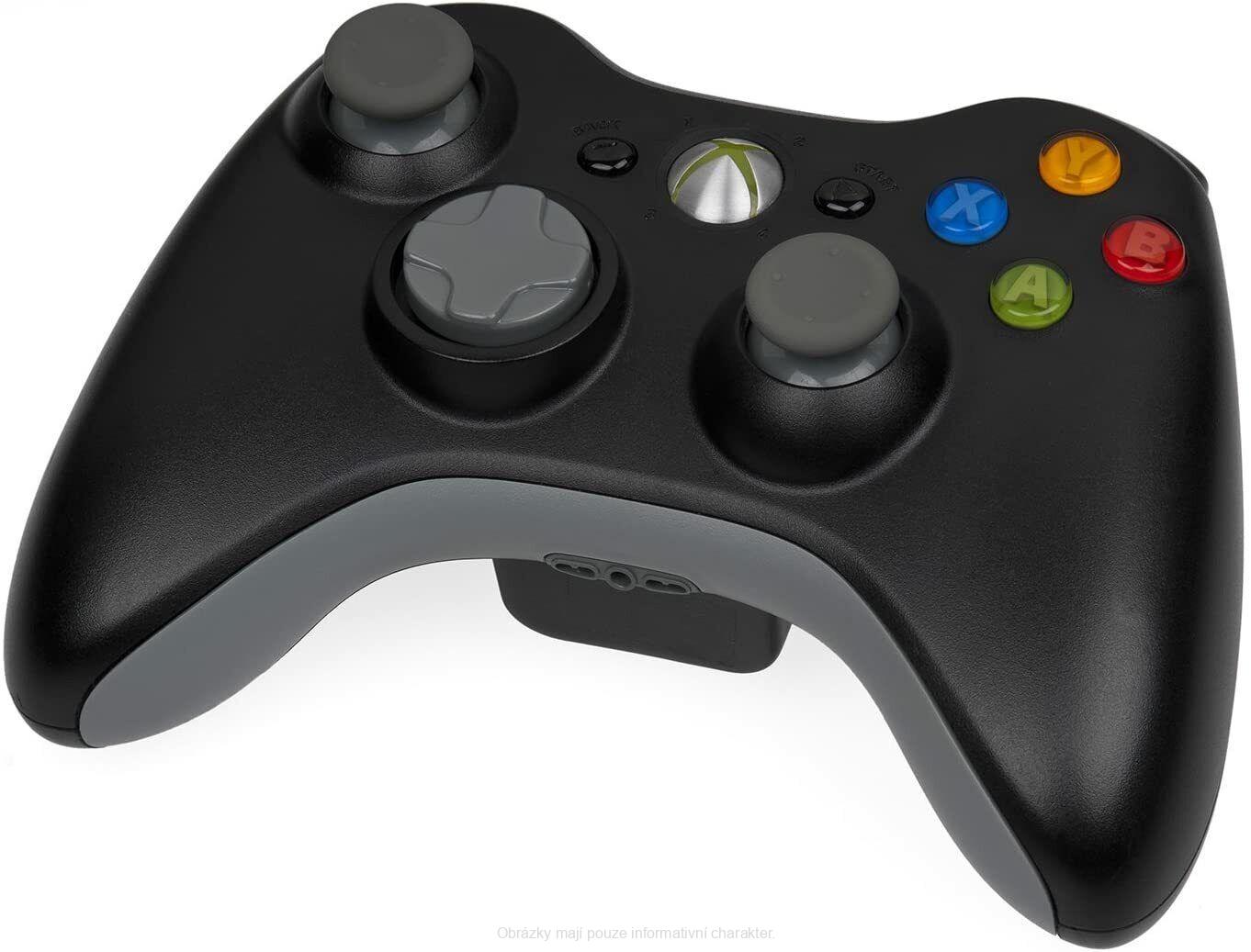 Microsoft Xbox 360 Bezdrátový Ovladač, černo-šedý – Originální Nový Produkt