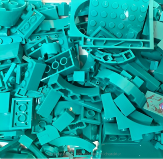 LEGO Mix Barva Tmavě Tyrkysová (Dark Turquoise) 250g