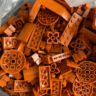 LEGO Mix Barva Červenohnědá (Reddish Brown)  250g