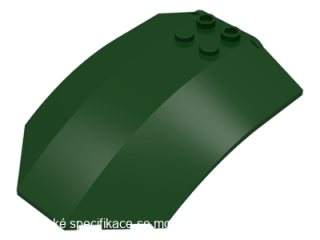 41751 Dark Green Windscreen 8 x 6 x 2 Curved
