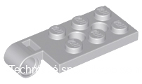 43045 Light Bluish Gray Hinge Plate 2 x 4 with Pin Hole and 2 Holes - Top