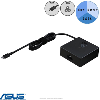 ASUS AC100-00 (A20-100P1A) EU Power Adapter TYPE C 90XB077N-MPW000 - originální