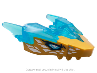 82276pb04 Trans-Light Blue Dragon Head (Ninjago) Jaw Upper with Horns