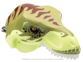 98161c08pb01 Yellowish Green Dinosaur Head Tyrannosaurus rex with Pin