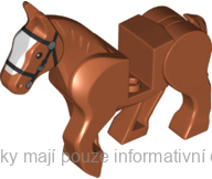 10352c01pb08 Dark Orange Horse, Movable Legs