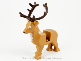 51493c01pb01 Medium Nougat Deer with Dark Brown Antlers (Stag, Reindeer)