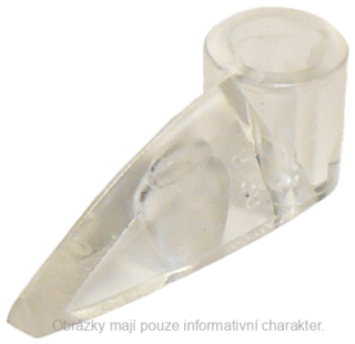 x346 Trans-Clear Bionicle 1 x 3 Tooth with Axle Hole