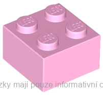 3003 Bright Pink Brick 2 x 2