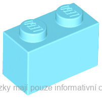 3004 Medium Azure Brick 1 x 2