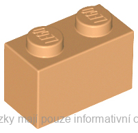 3004 Medium Nougat Brick 1 x 2