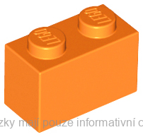 3004 Orange Brick 1 x 2