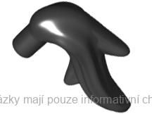 22411 Black Minifigure, Plume Feather Ponytail