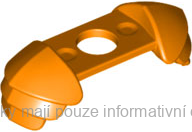 37614 Orange Minifigure Armor Shoulder Pads Ridged