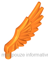 11100 Orange Minifigure Wing Feathered