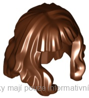 37697 Reddish Brown Hair Mid-Length and Wavy with Bangs