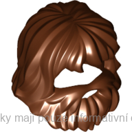 87999 Reddish Brown Hair Shaggy with Beard and Mouth Hole