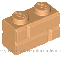 98283 Medium Nougat Brick, Modified 1 x 2 with Masonry Profile