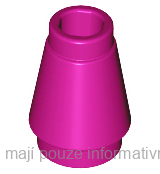 4589b Magenta Cone 1 x 1 with Top Groove