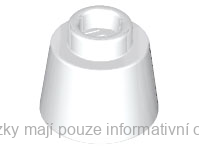 85975 White Cone 1 1/6 x 1 1/6 x 2/3 (Fez)